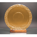 Bi-Textured Apollo Platter-100% Post-Consumer Recycled Wood Base. CITRUS.